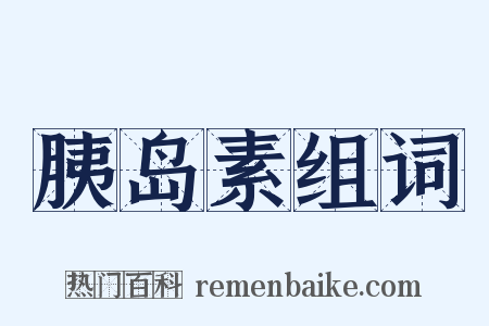 胰岛素组词是什么意思的图片